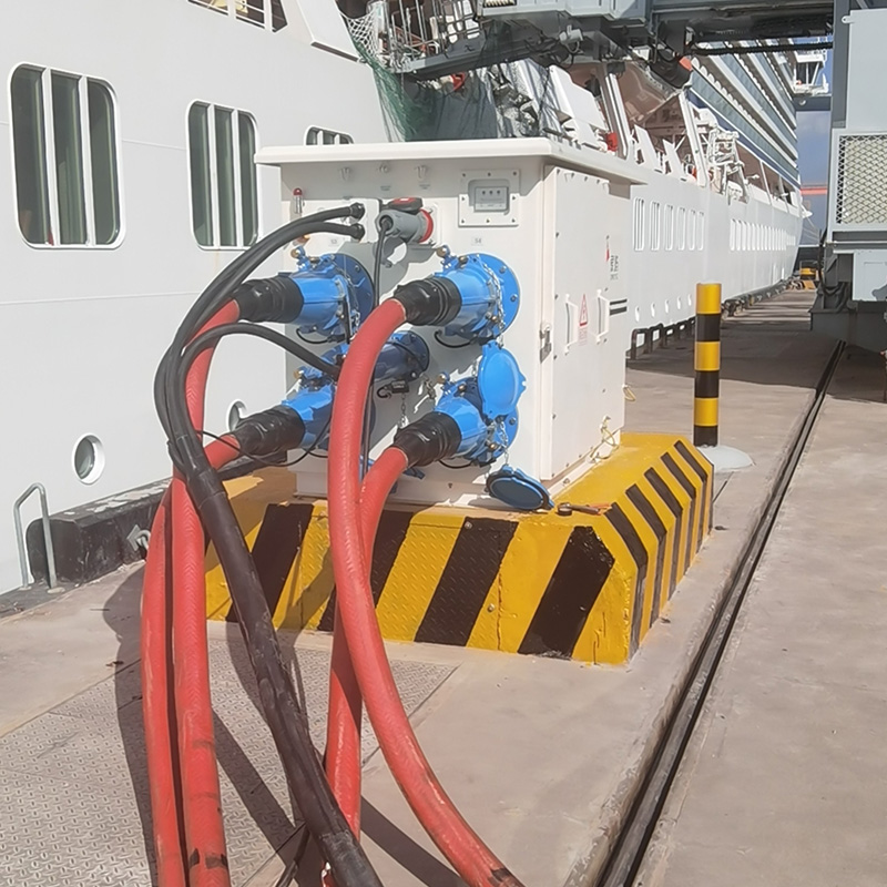 Cruise ship shore-based high-voltage socket box