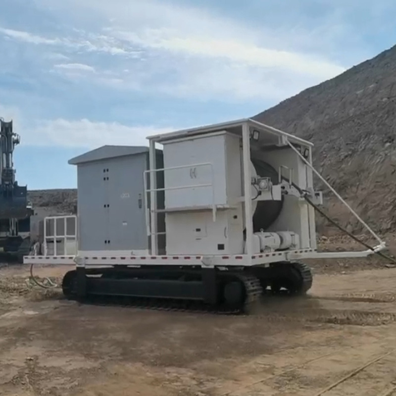 Electric shovel tail cable pulling winch